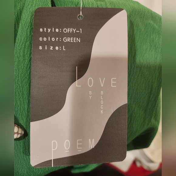 Bowen elastic wide leg pants, green, large - Picture 3 of 3